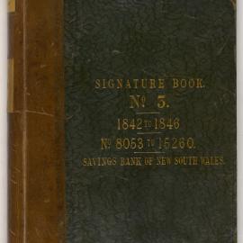 Savings Bank of New South Wales - Sydney (Head Office) - Signature Registers - Accounts - 8053-15260 - 1842-1846