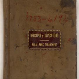 Government Savings Bank of New South Wales - Martin Place, Sydney - Signature Registers - Register of Depositors, Rural Bank Department, Accounts 2783- 4194 - 1929-1930