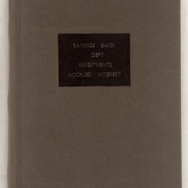 Government Savings Bank of New South Wales - Sydney (Head Office) - Chief Accountant's Department - Investments - Accrued Interest Register - Savings Bank Department - 1918 - 1928
