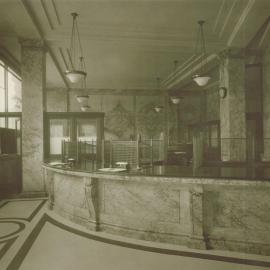 London - Strand Branch, interior; General Banking Office 1919