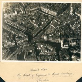 London - Aerial view of Bank of England and Royal Exchange