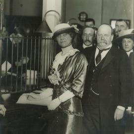 London - Branch premises 36-38 New Broad St.: Opening of Savings Bank Department 16 June 1913 Lady Reid making first deposit