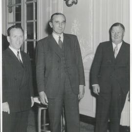 Bank's Functions - Overseas Travel - Dr Coombs, Mr Kershaw, Bank of England, and Mr LU Rusden, Manager London - London 1953