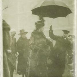 Visitors to the Strand Branch, London - HM the Queen and Princess Mary - 21 February 1919