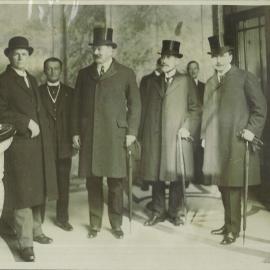 Visitors to the Strand Branch, London - The Earl of Derby (Secretary of State for War) - 19 October 1917