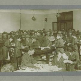 Strand branch, London - Military Department staff at work during First World War, 1914-1918