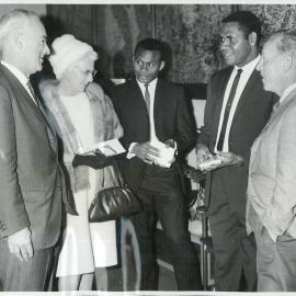 Papua and New Guinea Division - Educational Facilities - Dr Coombs, Mrs Coombs and Deputy Governor attended the premiere of Bank's Territory of Papua New Guinea film, 1964