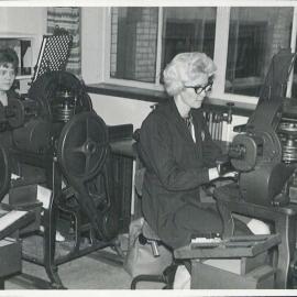 London - Staff at work - Stencil cutting machinists, 1962