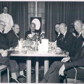 Staff - Social functions - RBA Branches - London Office, 8 Old Jewry - Visitors attending a dinner given during Governor HC Coombs' visit -  24 May 1962