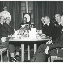 Staff - Social Functions - RBA Branches - London Office, 8 Old Jewry - Visitors attending a dinner given during Governor HC Coombs' visit -  24 May 1962
