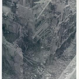 London branch, Old Jewry - Point of bomb impact - 1944