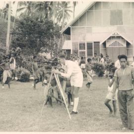 Bank's Functions - PNG Division - Savings & Loan Society - Peter Ferguson filming on SIDEIA - 13 May 1962