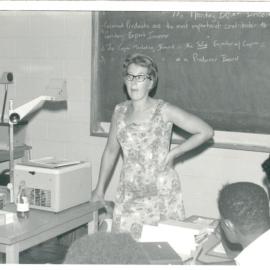 Bank's Functions - PNG Division - Educational Facilities for Indigens - PNG Bankers College - Mrs Filewood Lecturing in “Territory Economy” - 1968