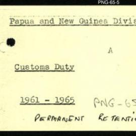 Papua New Guinea - Customs Duty