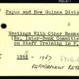 Papua New Guinea - Meetings with Other Banks
