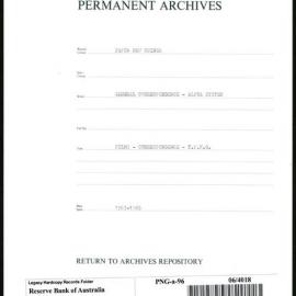 Papua New Guinea - Films - Correspondence - T.P.N.G.
