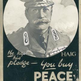Peace Loan poster specimens - Haig