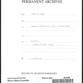 Papua New Guinea - Statistics - Savings and Loan - General