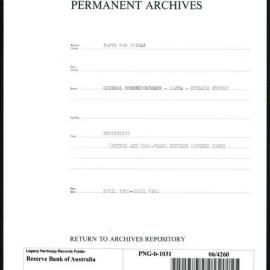 Papua New Guinea - Statistics - Savings and Loan - Share Between Savings Banks