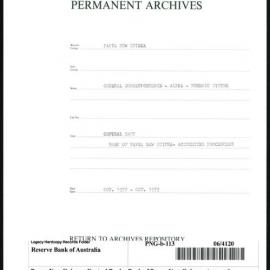 Papua New Guinea - Central Bank - Bank of Papua New Guinea - Accounting Procedures