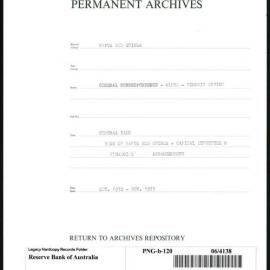 Papua New Guinea - Central Bank - Bank of Papua New Guinea - Capital Structure and Financial Arrangements