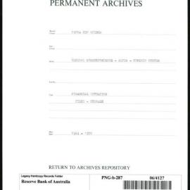 Papua New Guinea - Financial Education - Films - Storage