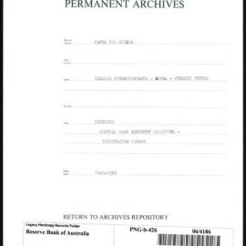 Papua New Guinea - Meetings - Central Bank Advisory Committee - Information Papers
