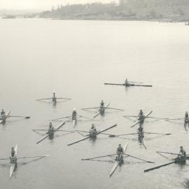 Second Peace Loan Campaign in NSW - Sculling Carnival, Parramatta River, competitors - August - September 1920