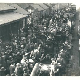 Second Peace Loan Campaign in Vic. - War Trophies Train at Dandenong on 13 August 1920
