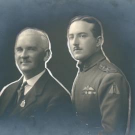 Second Peace Loan Campaign in South Australia - Captain McNamara and Mr Vaughan (Adelaide Manager) who made a Peace Loan flight for Loan raising
