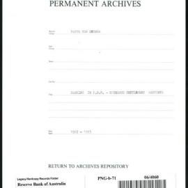 Papua New Guinea - Banks - Banking in P.N.G. - Exchange Settlement Accounts
