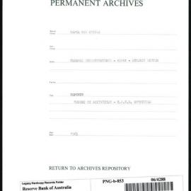 Papua New Guinea - Reports - Report on Activities - T.P.N.G. Committee