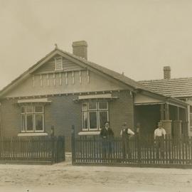 War Service Homes Scheme, Victoria - House nearing completion, Coburg - 1919