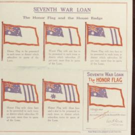 Loan Advertising - World War I - Other forms “Seventh War Loan Honor Flags” - 1918