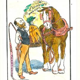 Bonds & Stock - Loan Raising WWI - Advertising 2 - Posters & Other Printed Material - War Savings - Cartoon, 1917