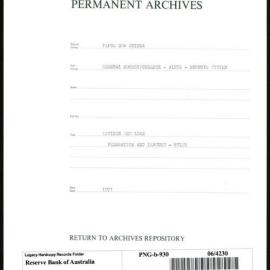 Papua New Guinea - Savings and Loan - Federation and Leagues - Rules