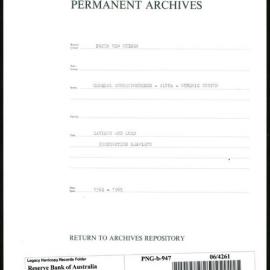 Papua New Guinea - Savings and Loan - Instruction Leaflets