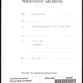 Papua New Guinea - Savings and Loan - Ordinances