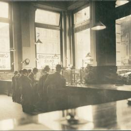 Commonwealth Bank - Branches - Melbourne - Equitable Building, Collins Street - Interior view of General Banking Department - 1913 (plate 34)