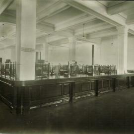Commonwealth Bank of Australia - Branches - Townsville - Interior upon completion (Interior of Banking Chamber showing General Bank) - 1924 (plate 73)