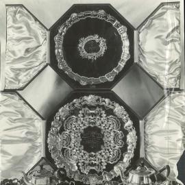 Commonwealth Bank - Trays presented to Denison SK Miller and James Kell - re-appointment as Governor and Deputy Governor - 1 June 1919 (plate 117)