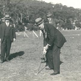Commonwealth Bank - Staff - Denison Miller playing Golf at Clifton Gardens - c.1920 (plate 118)
