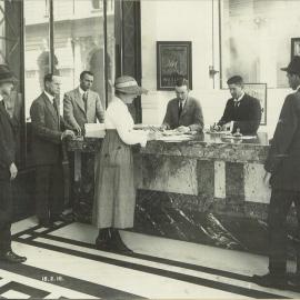 Sixth War Loan Campaign Activities (NSW) - First woman to buy a War Bond in Sydney in new loan - 18 February 1918 (plate 136)
