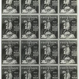 Sixth War Loan posters stamps - 'For freedom have you bought a War Loan Bond?' (plate 155)