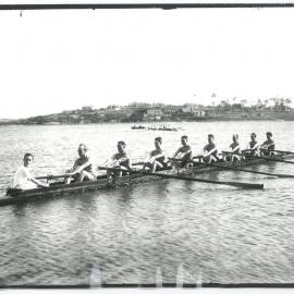 Commonwealth Bank - Head Office versus GSB - inter-bank 8 oar race Leichhardt carnival - 14 February 1920 (plate 180)