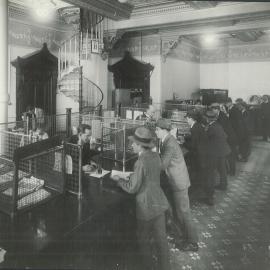 Commonwealth Bank - Interior new War Loan offices, April-May, 1920: Front office, Ground floor (plate 198)