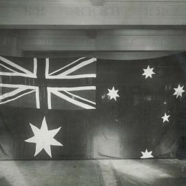 Flag flown at Buckingham Palace during Peace Demonstrations, brought to Head Office by Mr Strack in December 1919 (plate 202)