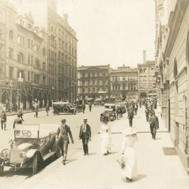 Commonwealth Bank - Head Office - View from centre of building occupying site (looking east) in Moore Street - c.1913 (plate 208)