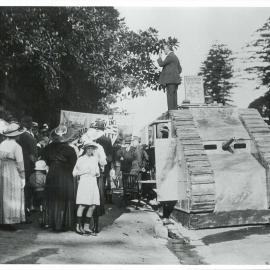 Sixth War Loan activities Campaign NSW - Tank Week, April 1918 - Tank visit to Randwick - 4 April 1918 (plate 220)
