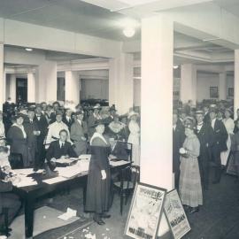 War Loan Department Post Office Chambers, Sydney - Closing day 6th War Loan - 10 April 1918 (plate 229)